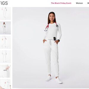 Figs Optic White Salta Seamless - Longsleeve Underscrub